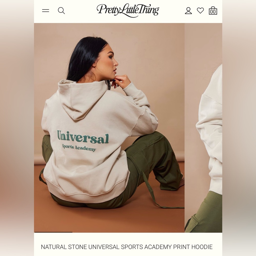 Prettylittlething Taupe Fleece Hoodie